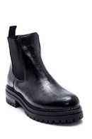 Women's Crocodile Patterned Chelsea Boots | Derimod