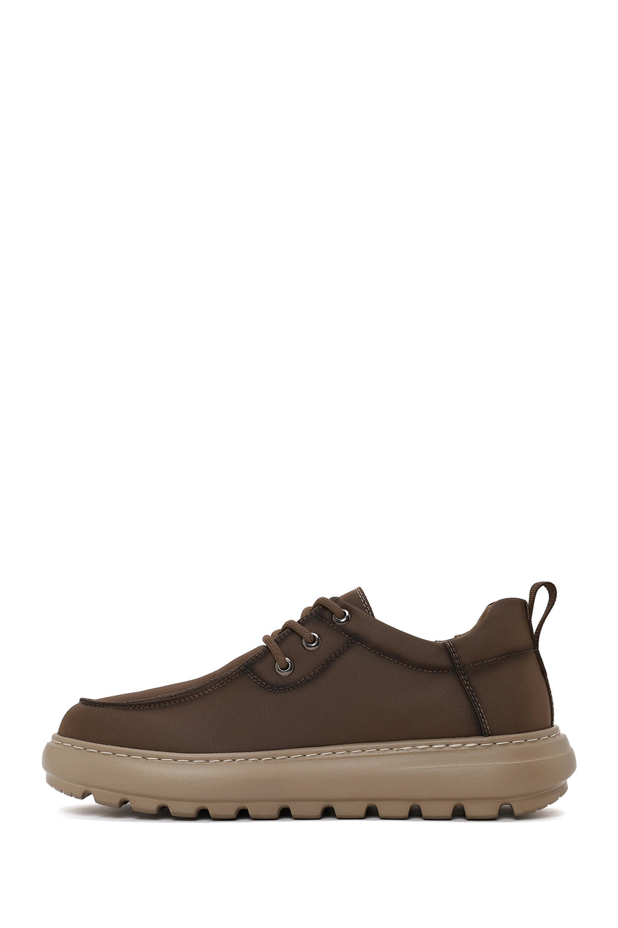 Derimod Zero Male Brown Lace-up Thick-soled Fabric Casual Shoes
