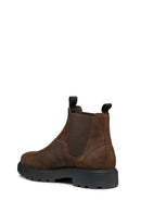Geox Men's Brown Spherica Ec7 Leather Chelsea Boots | Derimod