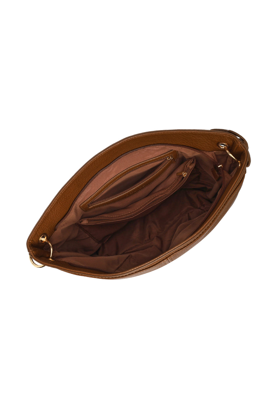 Woman Brown Long-Strap Shoulder Bag