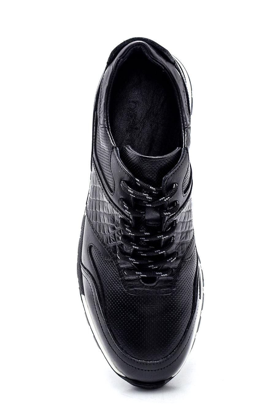 Erkek Deri Kroko Detaylı Sneaker
