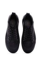 Kadın Siyah Deri Kalın Tabanlı Sneaker | Derimod
