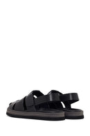 Men's Black Leather Sandals | Derimod