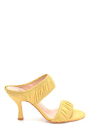 Women's Leather Heeled Slippers | Derimod