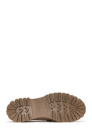 Kadın Bej Deri Süet Maskülen Loafer | Derimod
