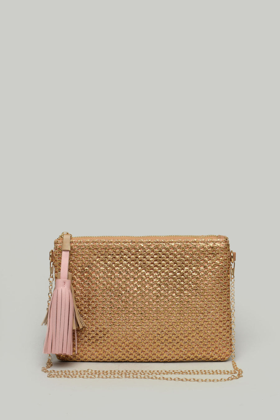 Gold Knitted Fabric Women's Portfolio 18SBD280629 | Derimod