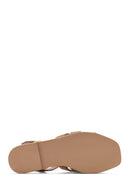 Women's Mink Ankle Strap Suede Leather Sandals | Derimod