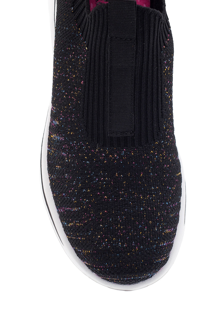 Women's Black Patterned Fabric Sneaker