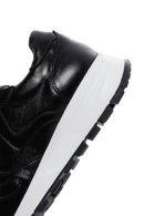 Kadın Siyah Kalın Tabanlı Deri Sneaker | Derimod