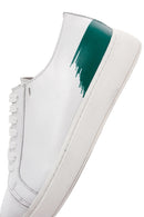 Men's White Leather Sneaker | Derimod