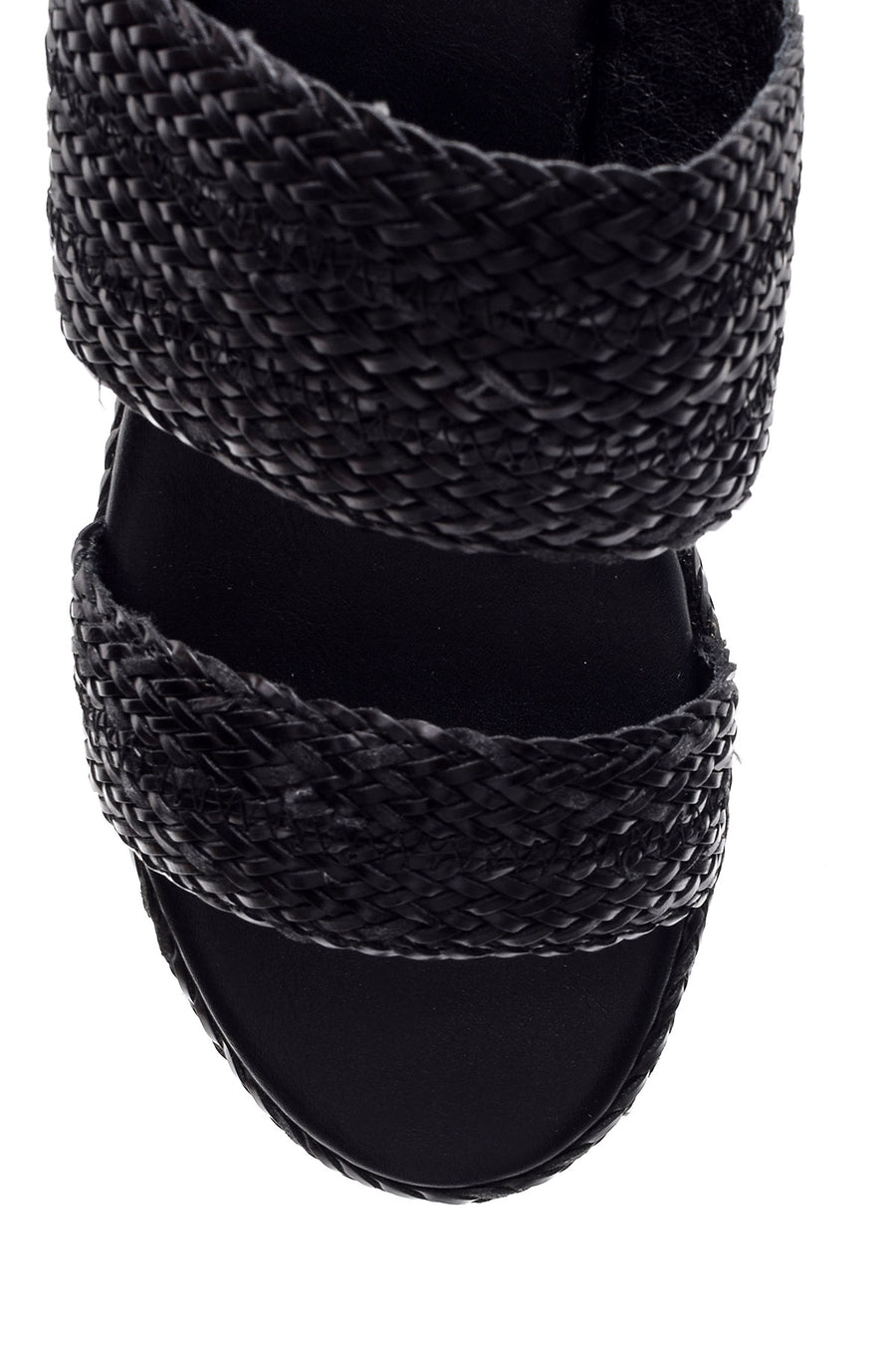 Women's Wedge Heeled Straw Slippers