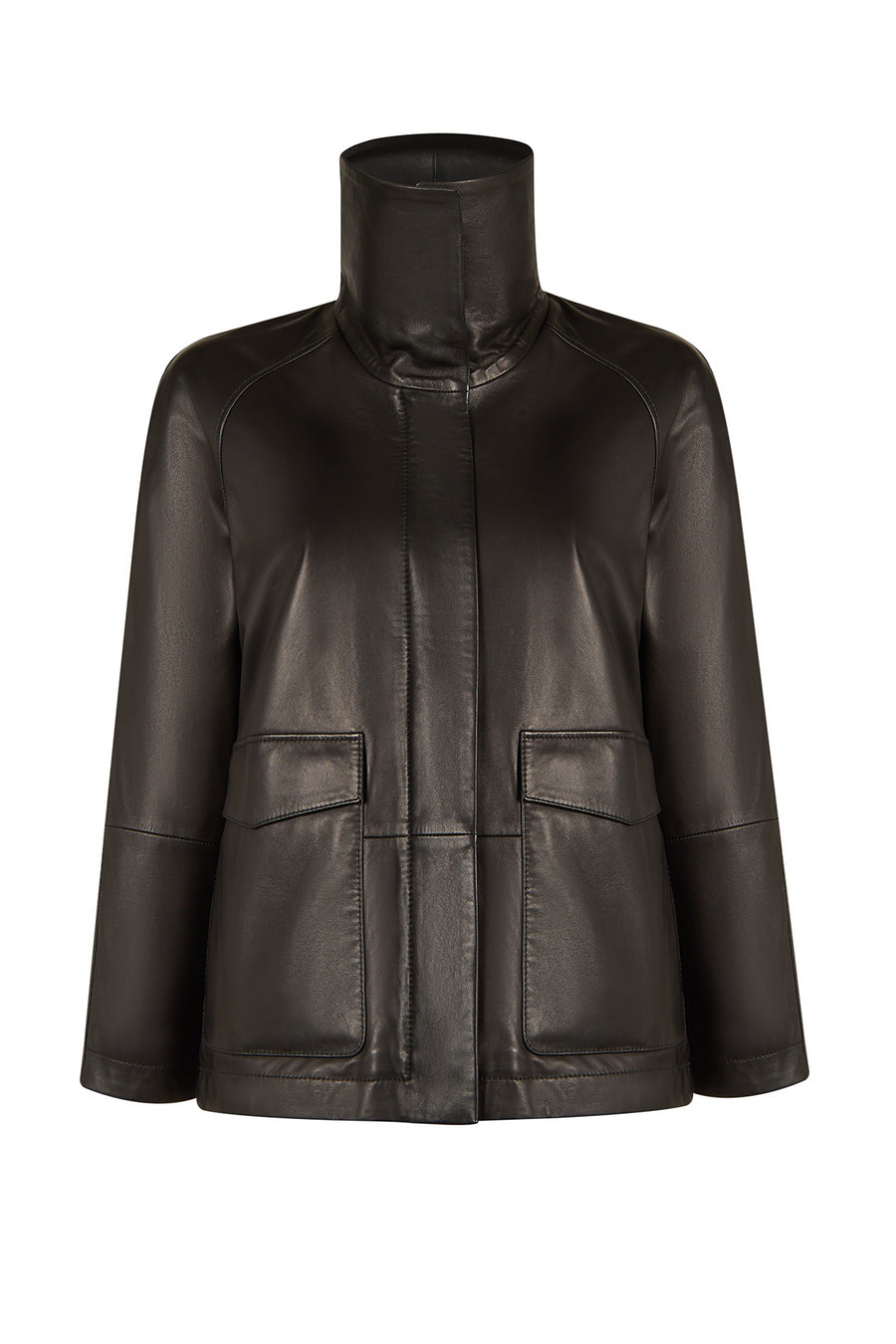 Florida-X Woman Black A-Line Leather Jacket