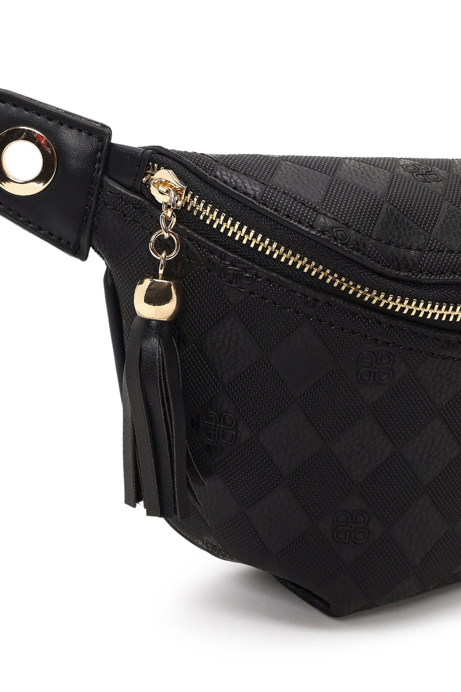 Woman Black Printed Waist Bag