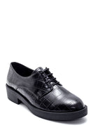 Women's Crocodile Patterned Masculine Shoes | Derimod