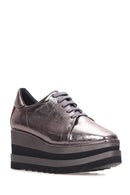 Women's Silver High-Sole Sneaker | Derimod