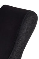 Woman Black Stone-Embellished Wedge-Heel Fabric Slipper | Derimod