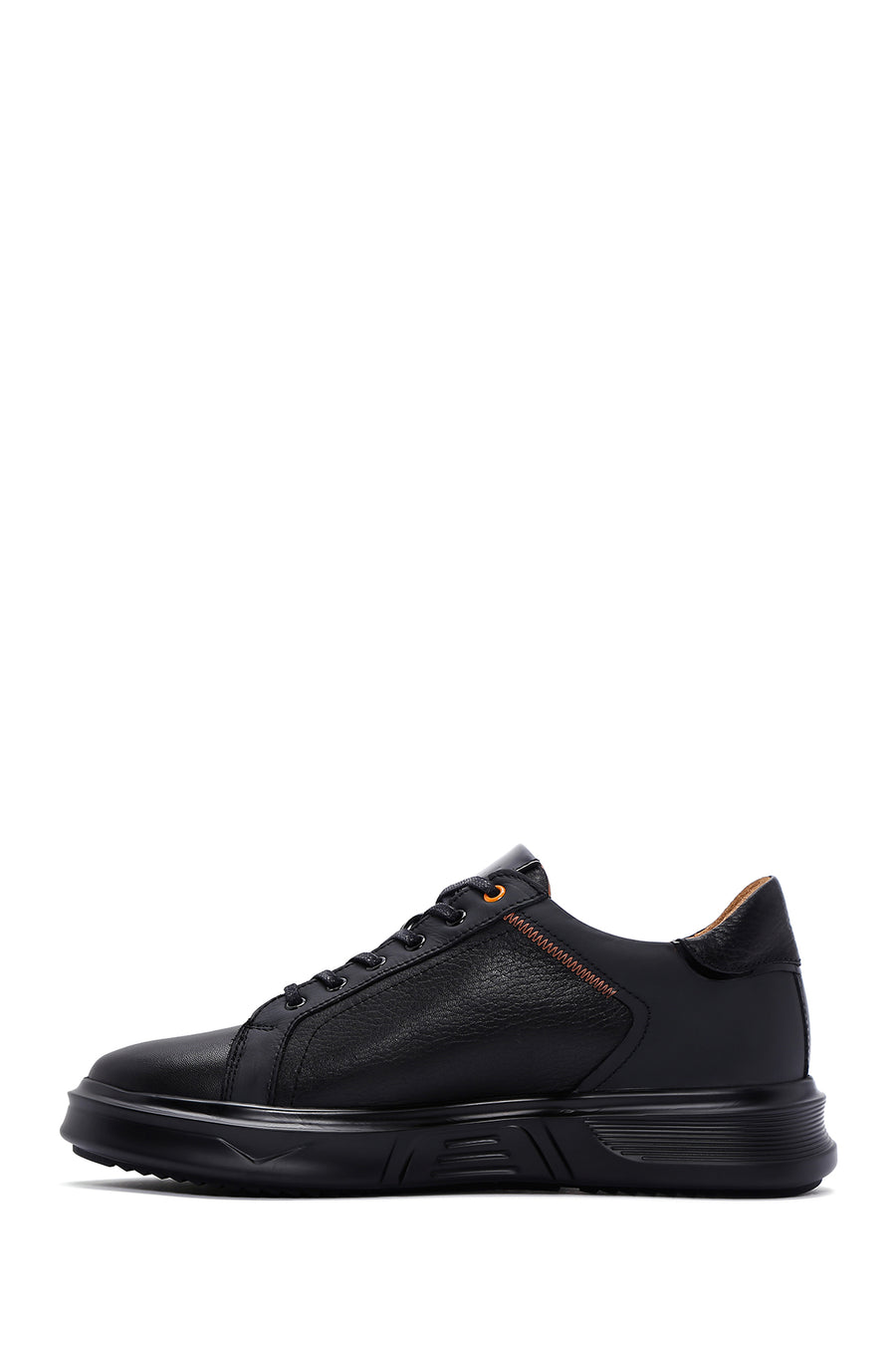 Erkek Siyah Deri Sneaker