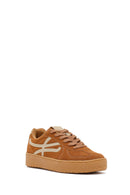 Woman Tan Lace-up Sneakers | Derimod