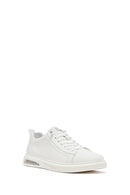 Erkek Beyaz Bağcıklı Deri Sneaker | Derimod