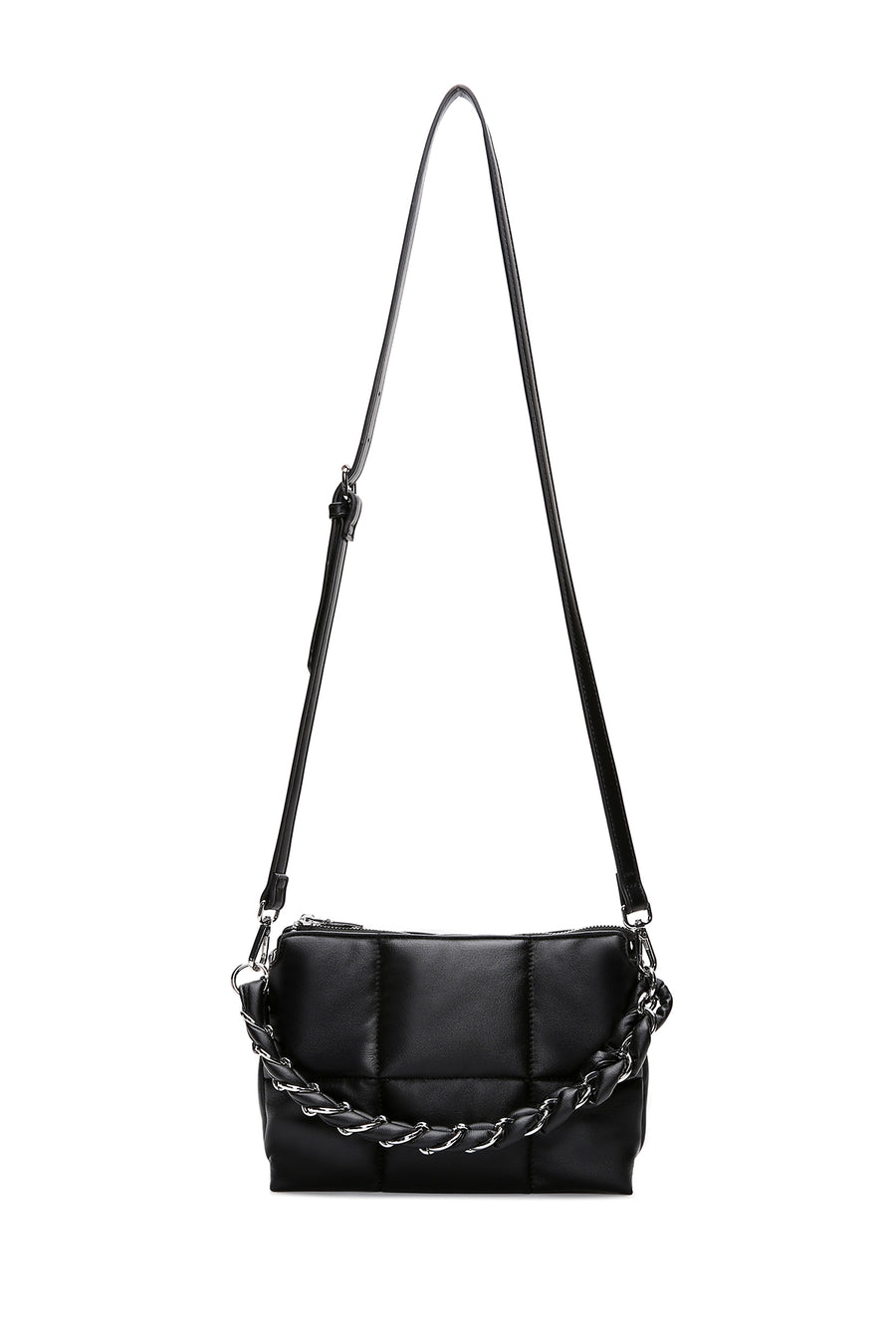 Women's Black Quilted Crossbody Bag