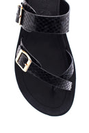 Women's Snake Patterned Flip Flops | Derimod