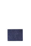 Men's Navy Blue Leather Wallet | Derimod