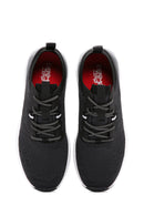 Derimod Zero Men's Black Lace-Up Thick Soled Fabric Sneaker | Derimod