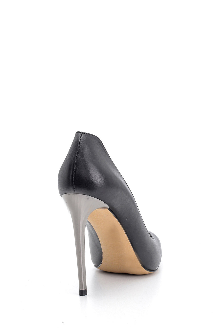 Women's Heel Detailed Leather Stiletto