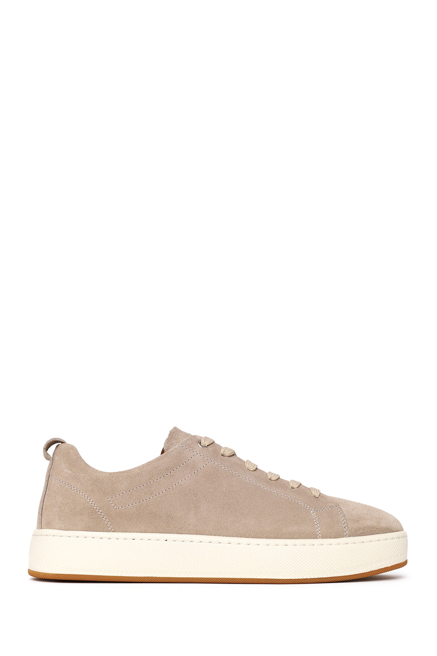Erkek Bej Bağcıklı Süet Deri Sneaker 26SFD765310 | Derimod