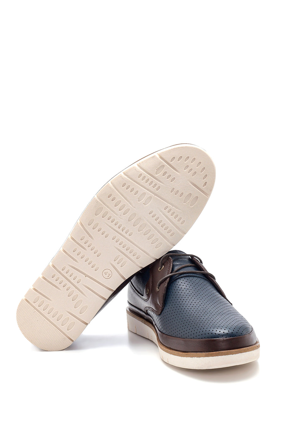 Men's Leather Perforated Casual Shoes