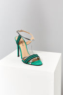 Ankle Strap Women's Heeled Leather Sandals | Derimod
