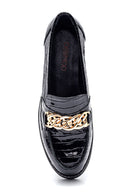 Kadın Deri Zincirli Kroko Loafer | Derimod