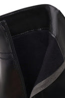 Woman Black Zip Closure Thick-Soled Leather Casual Boots | Derimod