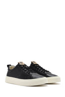 Men's Black Lace-up Leather Sneaker | Derimod