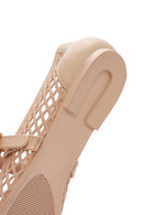 Women's Beige Buckled Jelly Ballerinas | Derimod