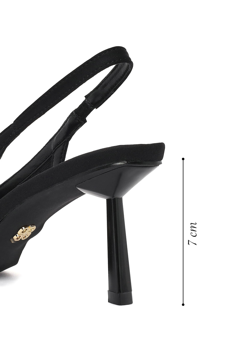 Woman Black Backless Sequin-Patterned Stiletto-Heel Shoes