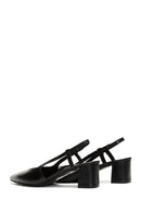 Women's Black Leather Heeled Shoes | Derimod