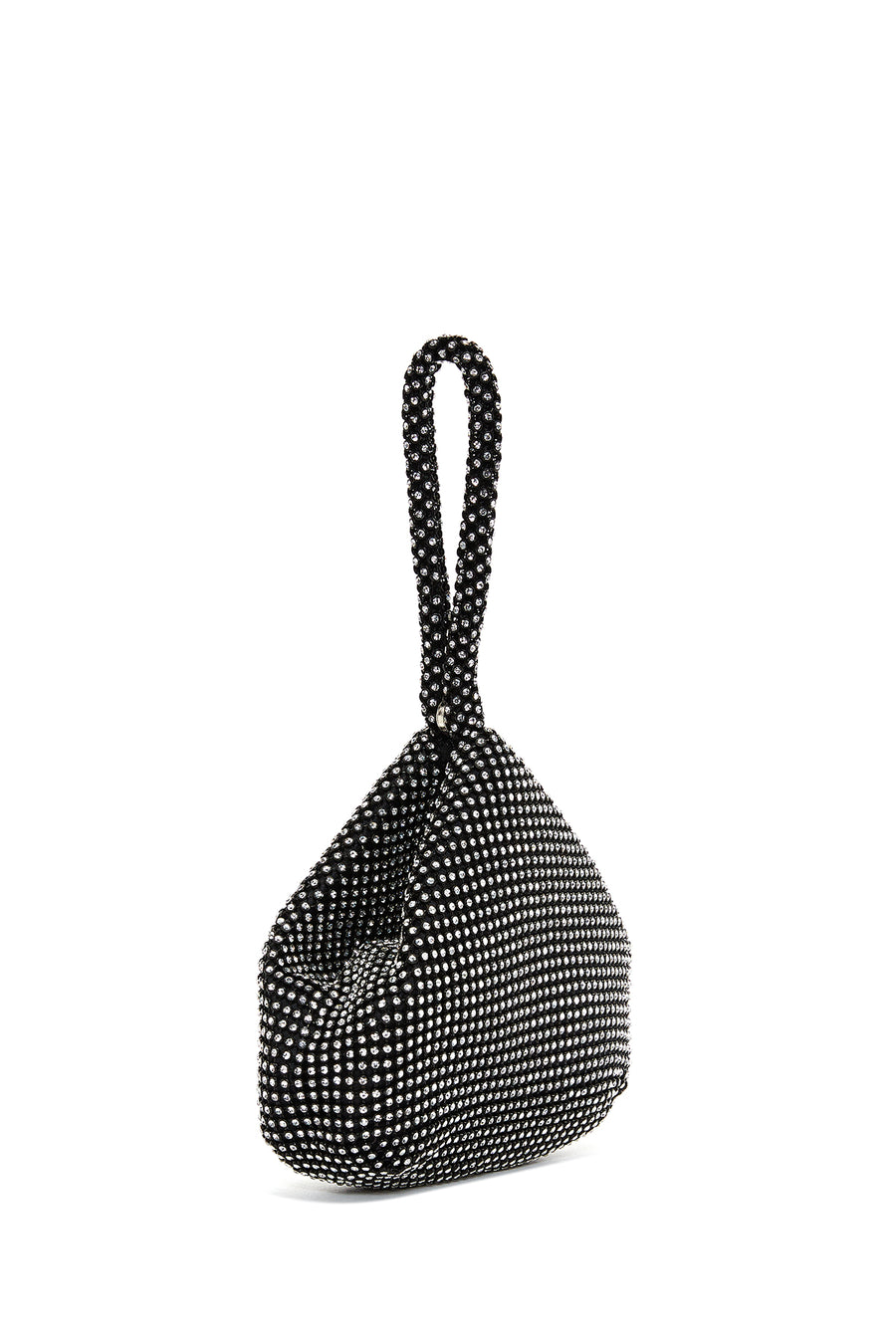 Women's Black Stone Mini Evening Clutch Bag