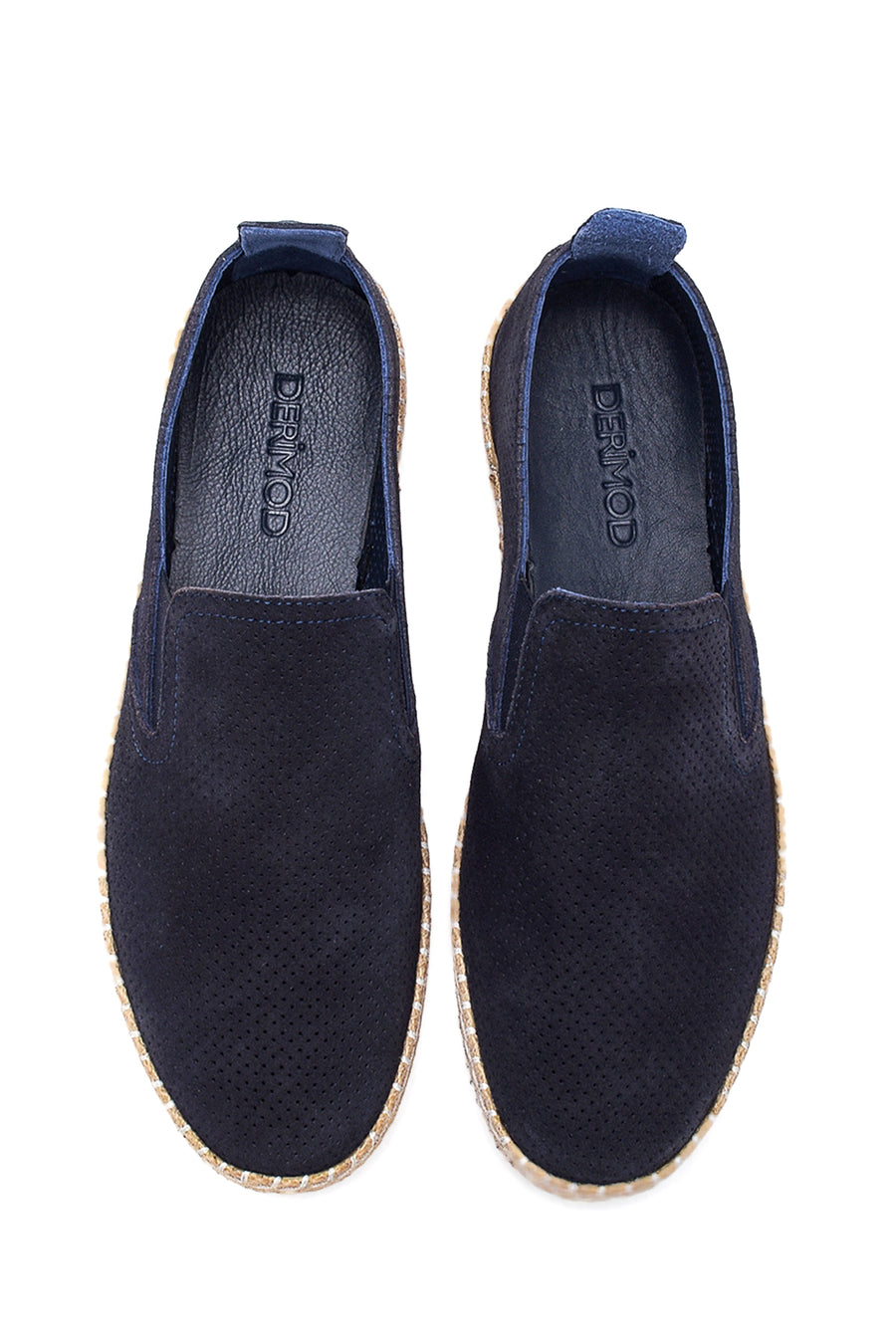 Men's Navy Blue Suede Leather Loafer