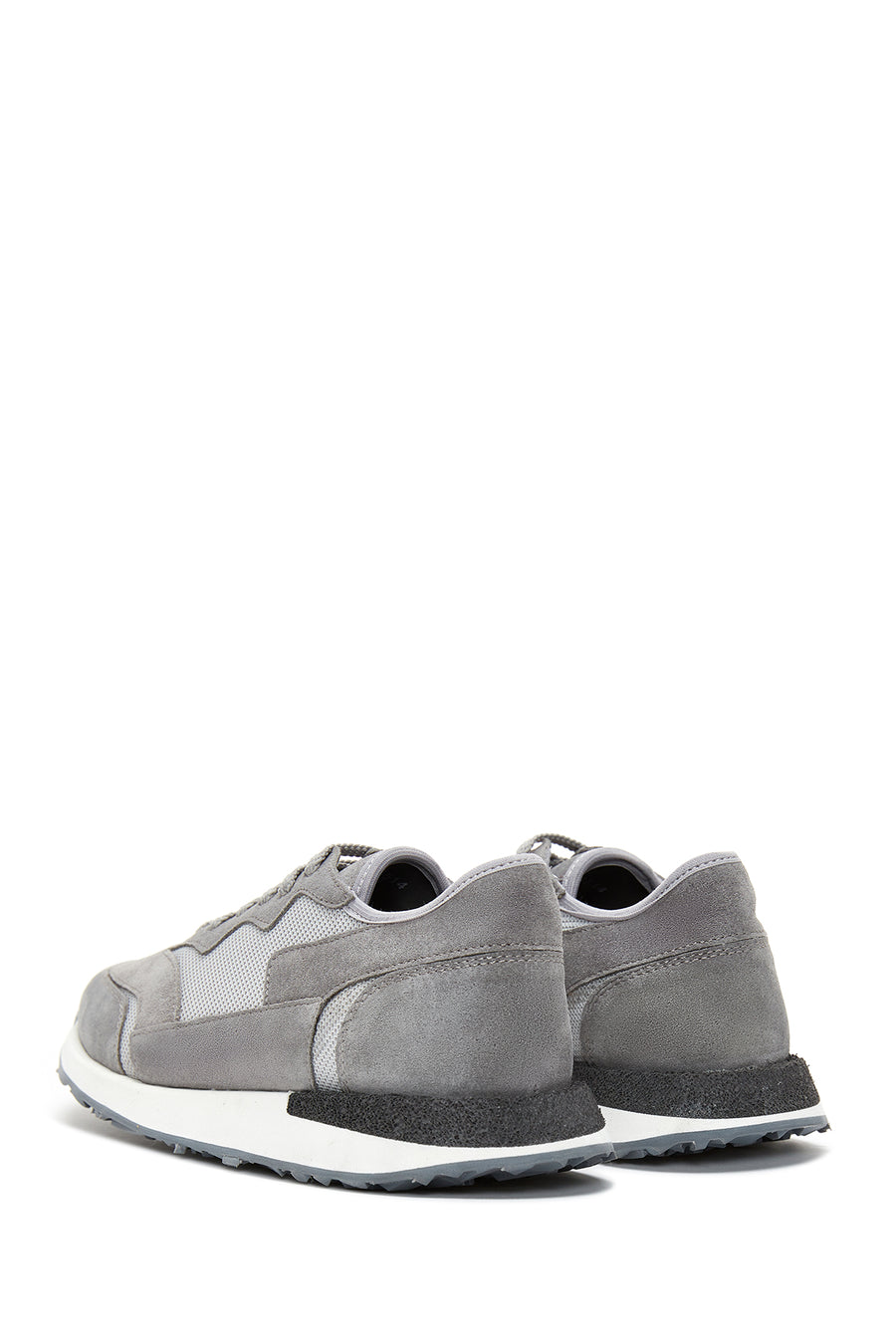 Erkek Gri Deri Sneaker