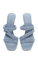 Women's Blue Heeled Slippers | Derimod