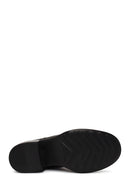 Woman Black Chunky-Heeled Leather Chelsea Boots | Derimod