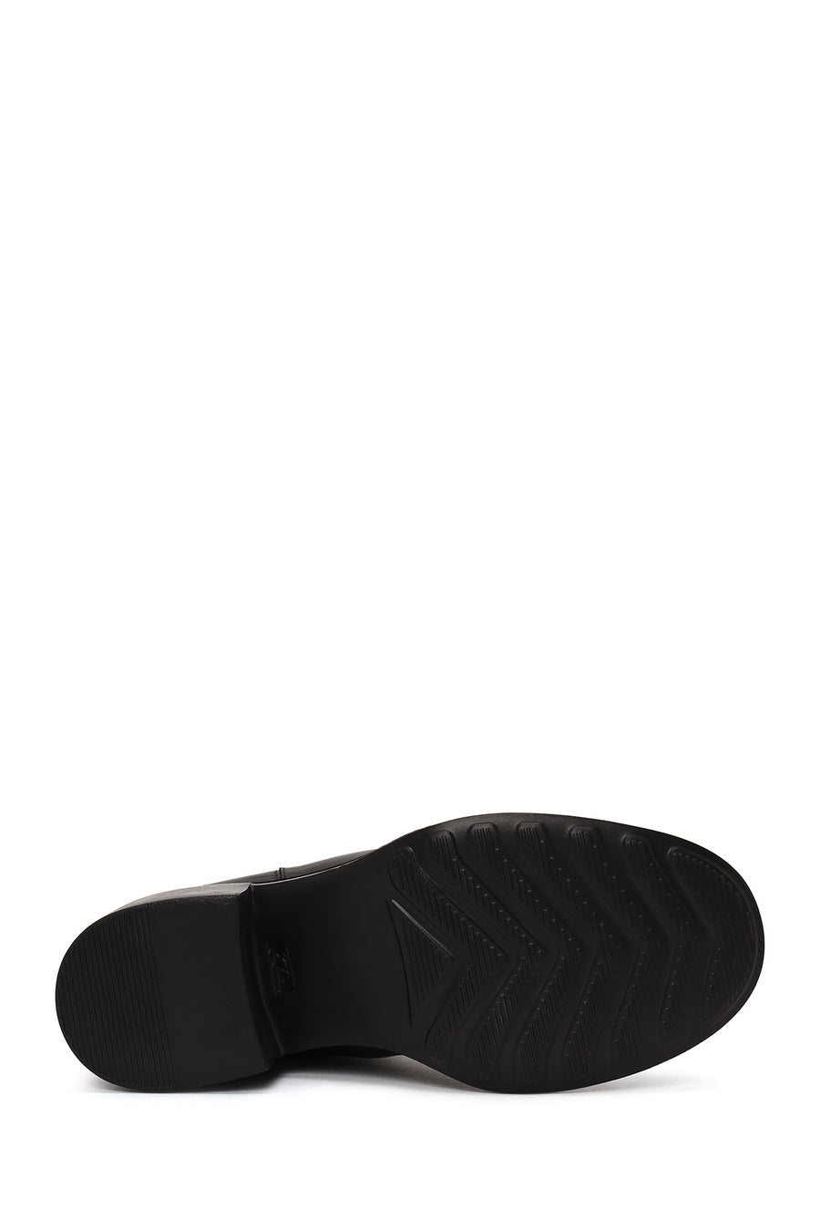 Woman Black Chunky-Heeled Leather Chelsea Boots