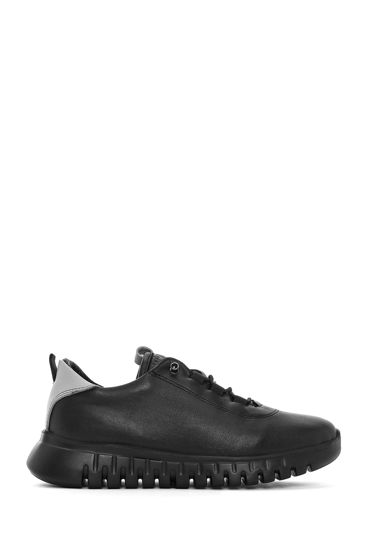 Women's Black Lace-Up Leather Sneaker 25SFD501918 | Derimod