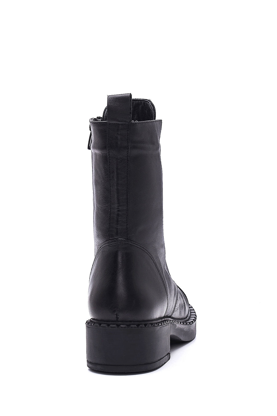 Women's Leather Zippered Boots