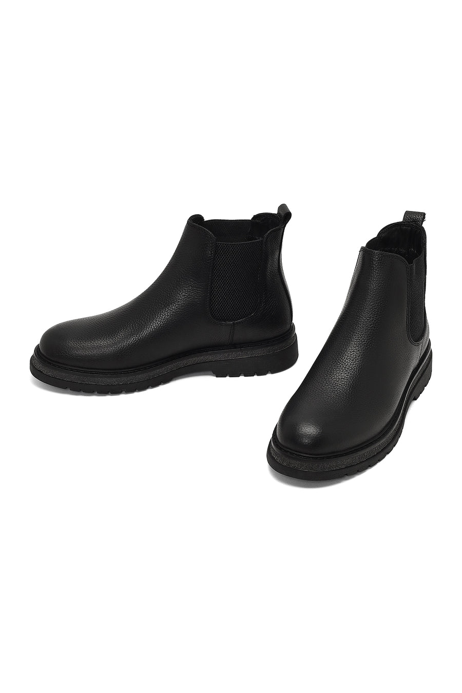 Male Black Leather Chelsea Boots