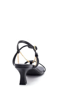 Women's Black Chain Heeled Sandals | Derimod