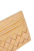 Woman Gold Braided Card Holder | Derimod