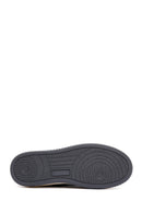 Men's Anthracite Suede Leather Sneaker | Derimod