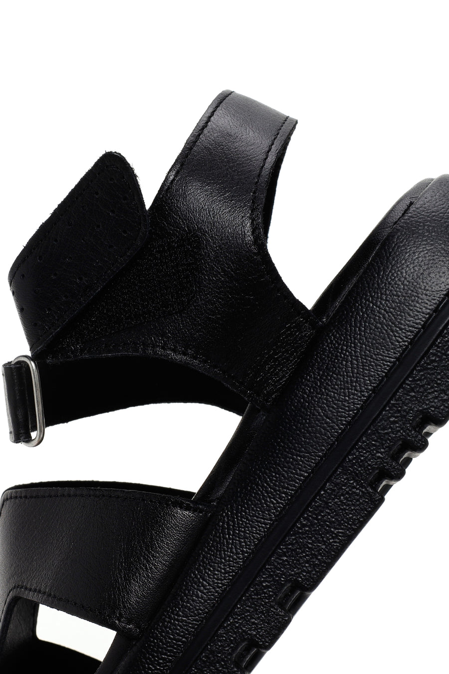 Kadın Siyah Deri Comfort Sandalet